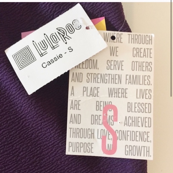 LULAROE NWT Purple Cassie Style Pencil Skirt - Picture 2 of 4